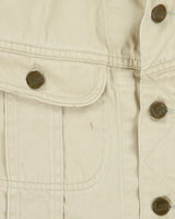 Vintage 1960s Lee Westerner Sanforized 100-J Union Made In USA Desert Khaki Santeen Denim Trucker Jacket - M