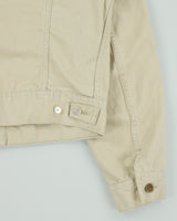 Vintage 1960s Lee Westerner Sanforized 100-J Union Made In USA Desert Khaki Santeen Denim Trucker Jacket - M
