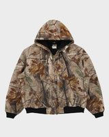 Vintage Carhartt J221 CAP Real Tree Camo Canvas Quilt Lined Active Jacket - L