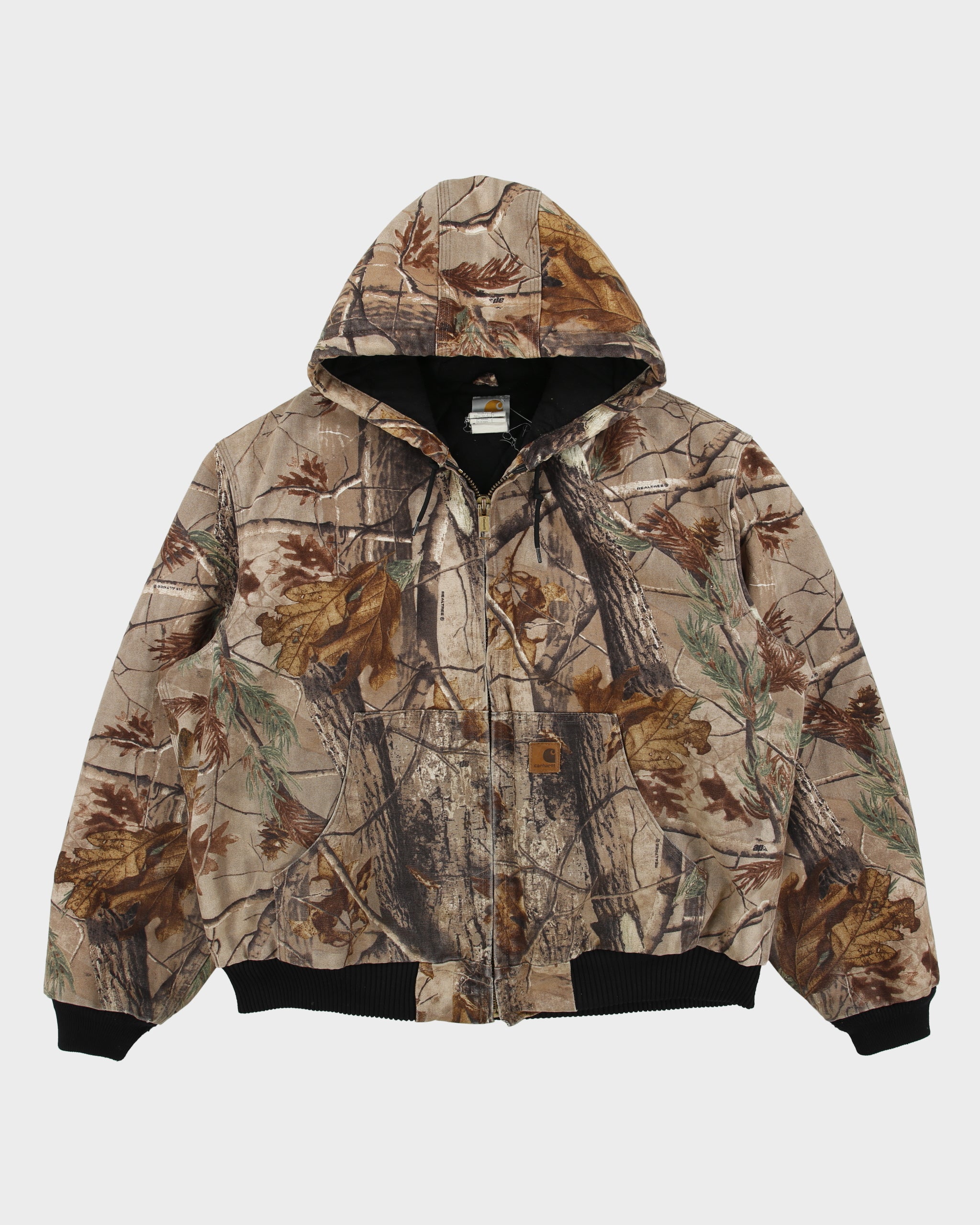 Vintage Carhartt J221 CAP Real Tree Camo Canvas Quilt Lined Active Jacket - L