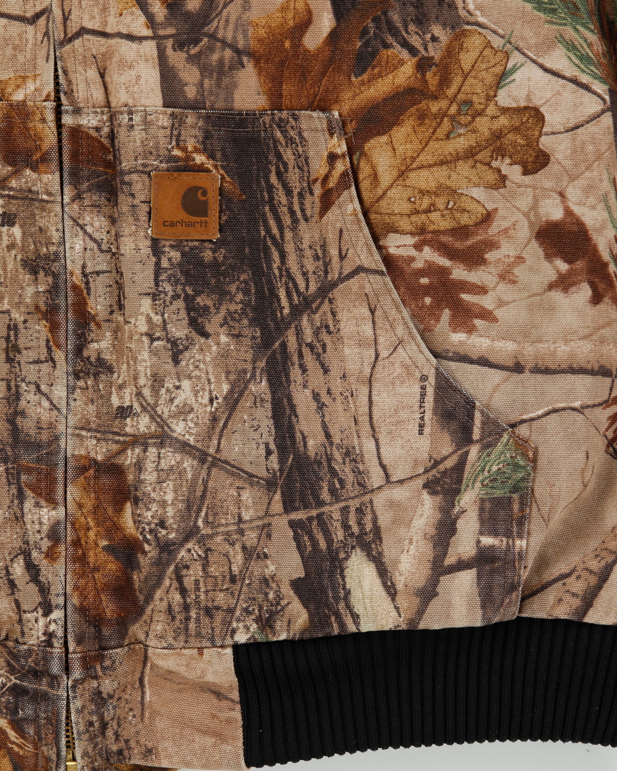 Vintage Carhartt J221 CAP Real Tree Camo Canvas Quilt Lined Active Jacket - L