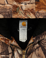 Vintage Carhartt J221 CAP Real Tree Camo Canvas Quilt Lined Active Jacket - L