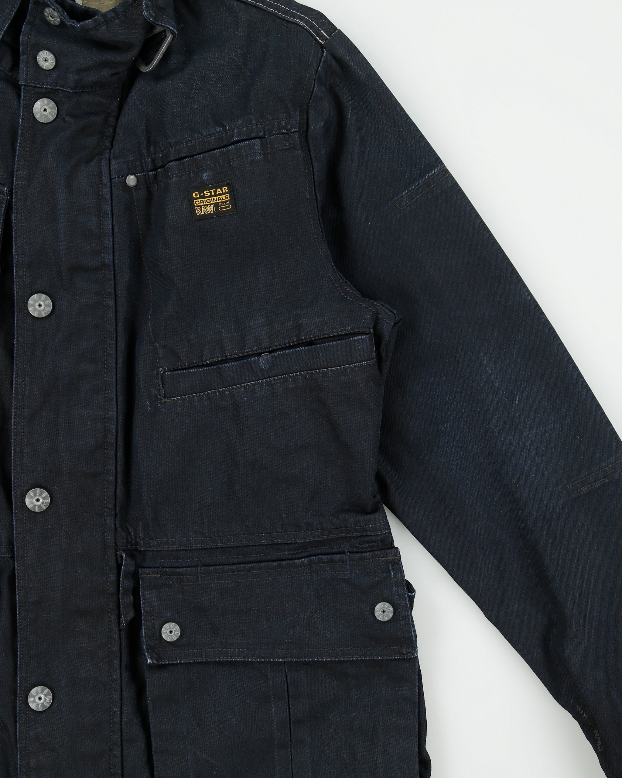 Vintage G-Star Raw Denim Navy Canvas Utility Jacket - L