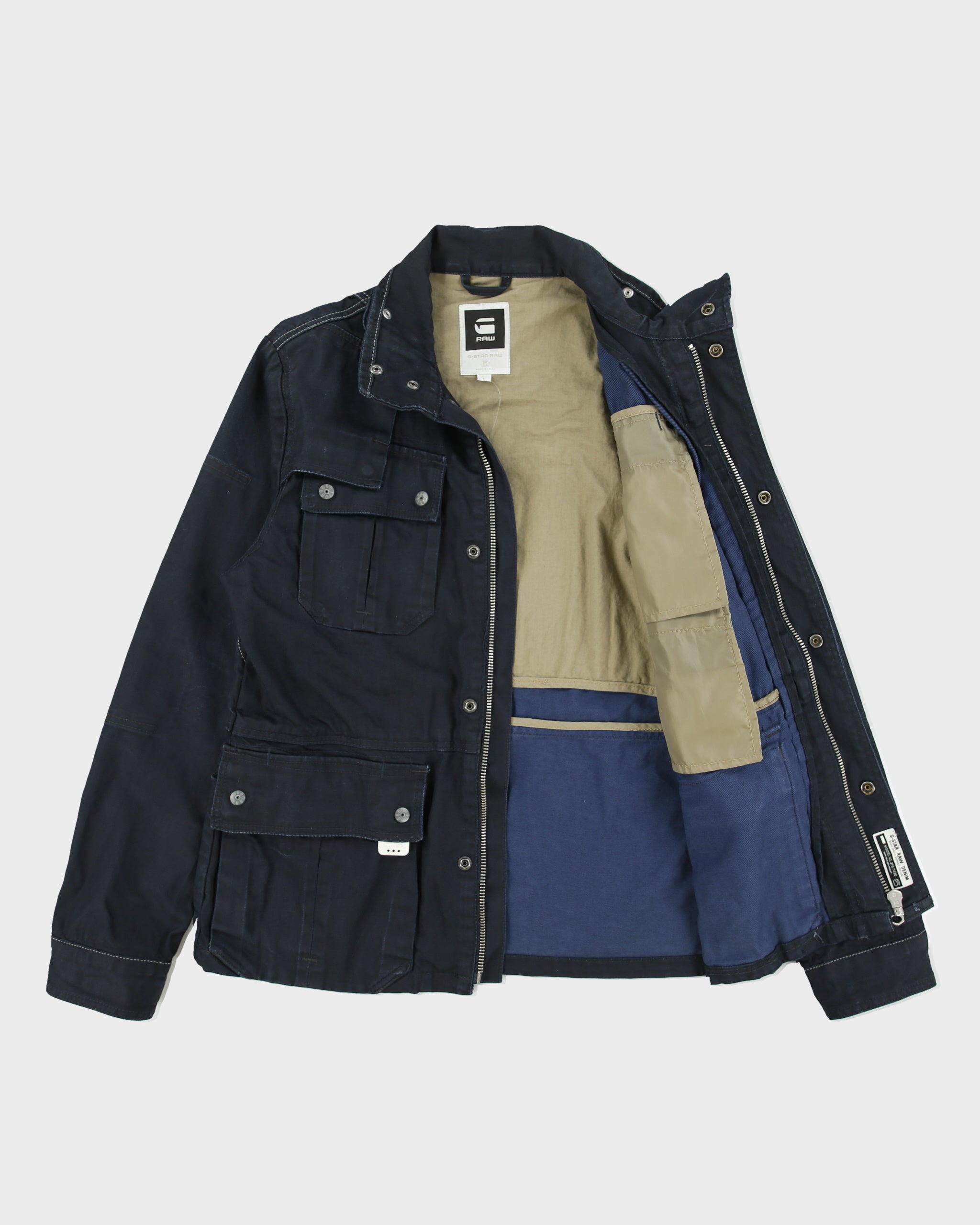 Vintage G-Star Raw Denim Navy Canvas Utility Jacket - L