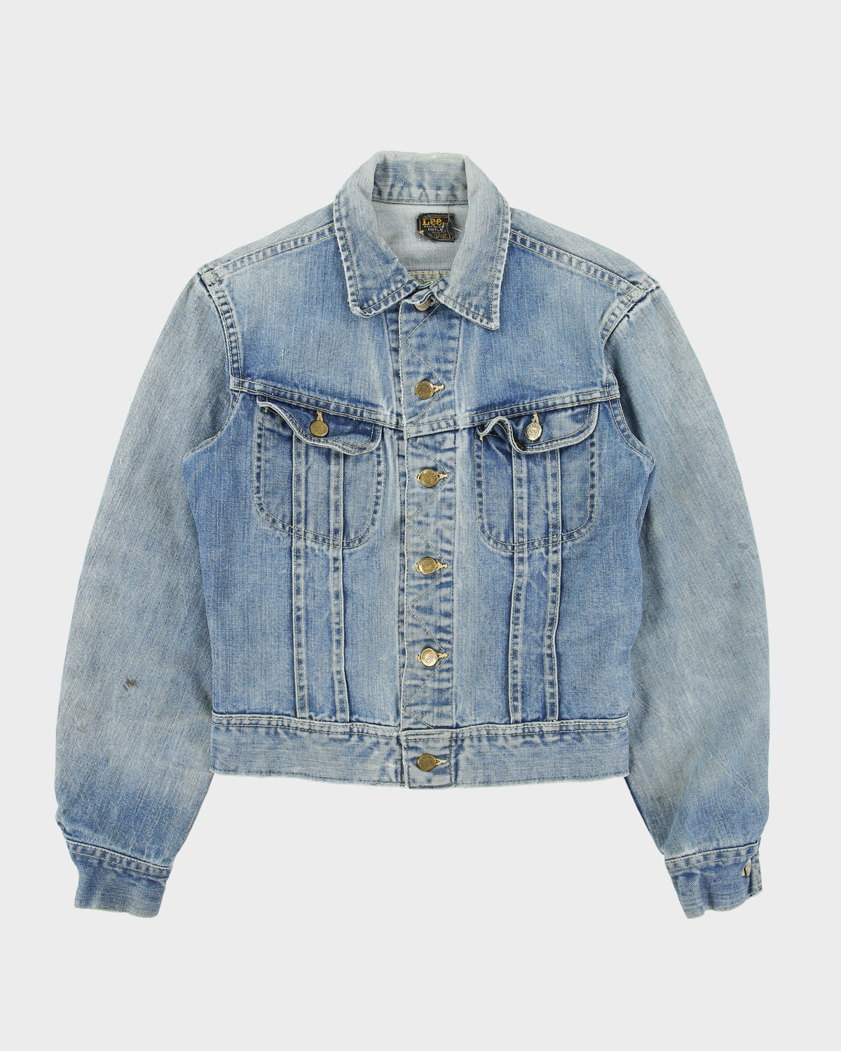 Vintage 1960s Lee 101-J Union Made In USA Sanforized Denim Trucker Jacket - XS