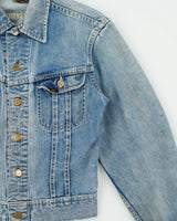 Vintage 1960s Lee 101-J Union Made In USA Sanforized Denim Trucker Jacket - XS