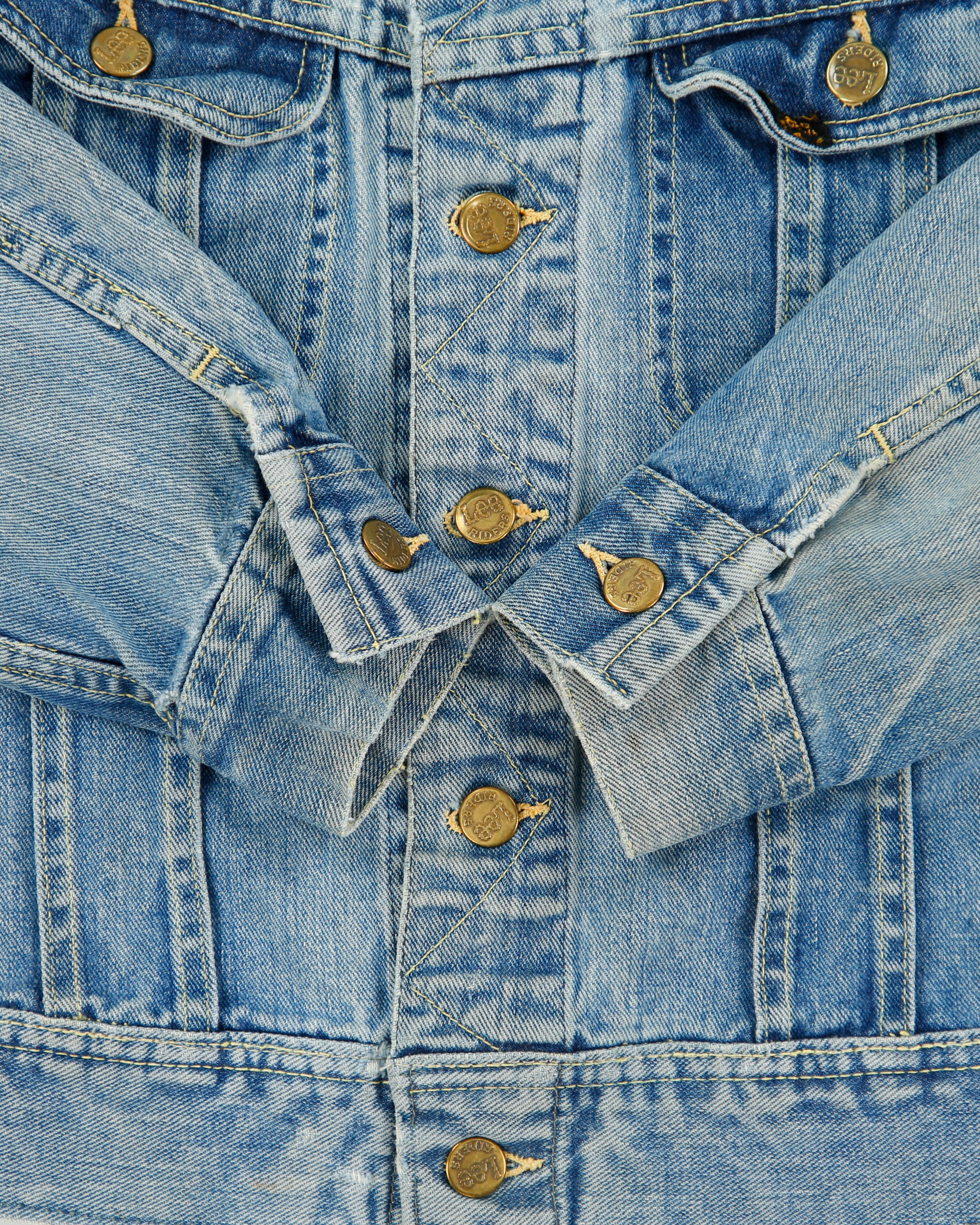 Vintage 1960s Lee 101-J Union Made In USA Sanforized Denim Trucker Jacket - XS