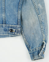 Vintage 1960s Lee 101-J Union Made In USA Sanforized Denim Trucker Jacket - XS