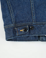 Vintage 1960s Lee 101-J Union Made In USA Sanforized Raw Indigo Demim Sleeveless Trucker Jacket - M