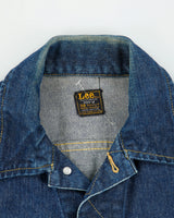 Vintage 1960s Lee 101-J Union Made In USA Sanforized Raw Indigo Demim Sleeveless Trucker Jacket - M