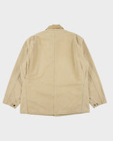 Vintage 1990s Carhartt C02 Saddle Blanket Lined Sandstone Duck Canvas Union Made In USA Chore Jacket - L