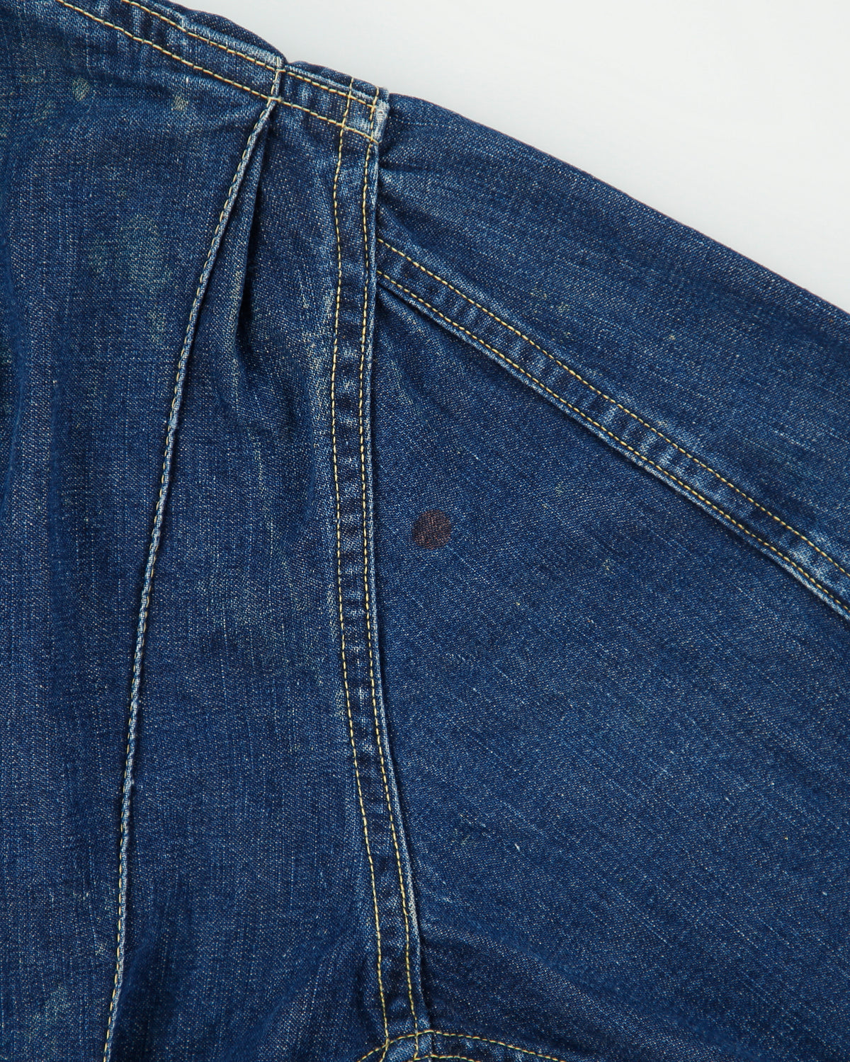 Vintage 1960s USA Made Distressed Denim Workwear Talon Harrington Jacket - M