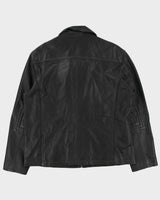 Vintage Y2K 00s Danier Contrast Stitch Leather Moto Jacket - XXL