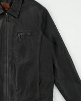 Vintage Y2K 00s Danier Contrast Stitch Leather Moto Jacket - XXL