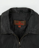 Vintage Y2K 00s Danier Contrast Stitch Leather Moto Jacket - XXL