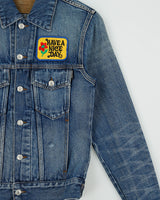 Sandro Have A Nice Day Patch Stone Wash Denim Type 3 Trucker Jacket - XS