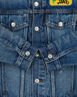 Sandro Have A Nice Day Patch Stone Wash Denim Type 3 Trucker Jacket - XS