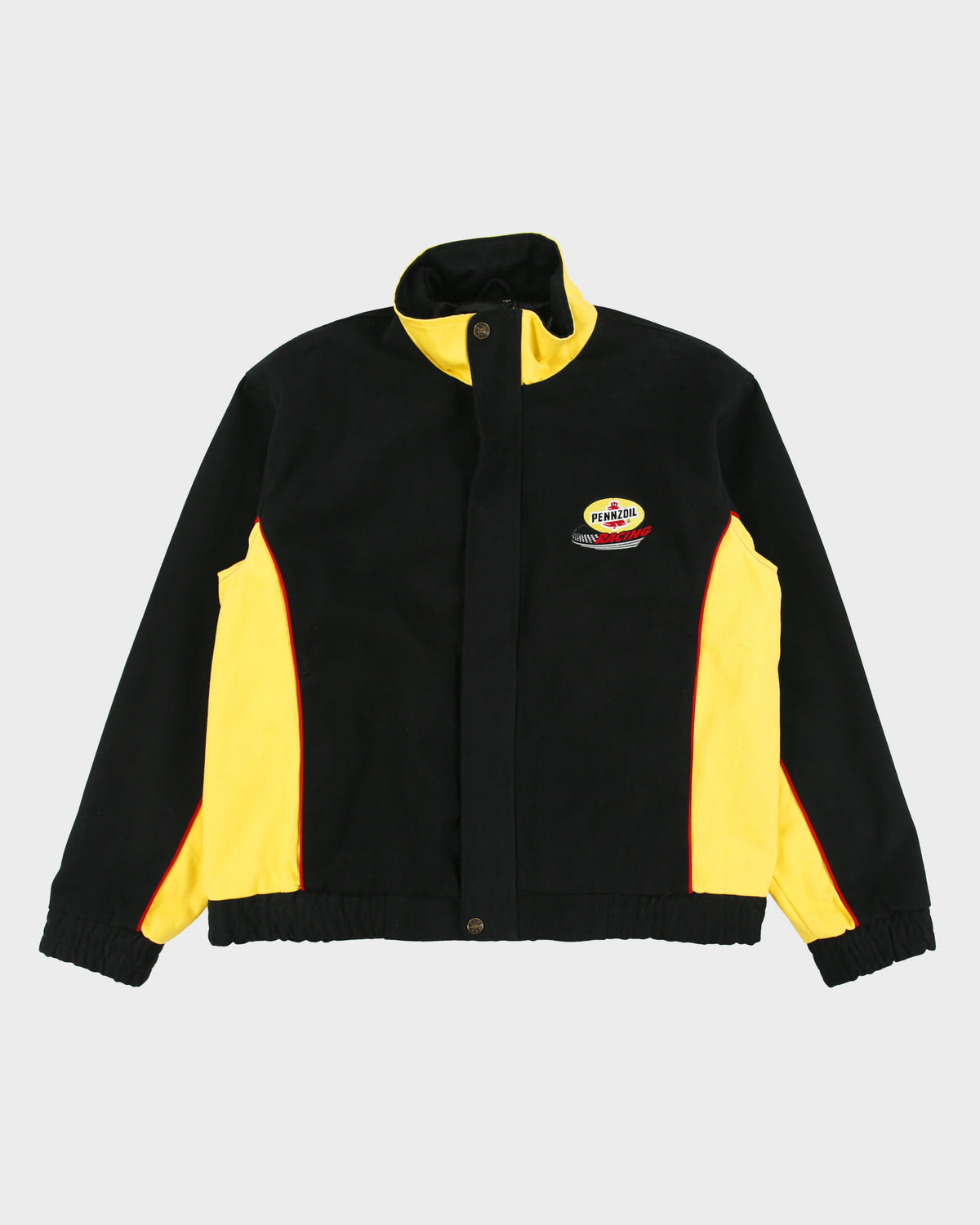 Vintage 1990s Pennzoil Racing Canvas Embroidered Pit Lane Motorsport Bomber Jacket - XL