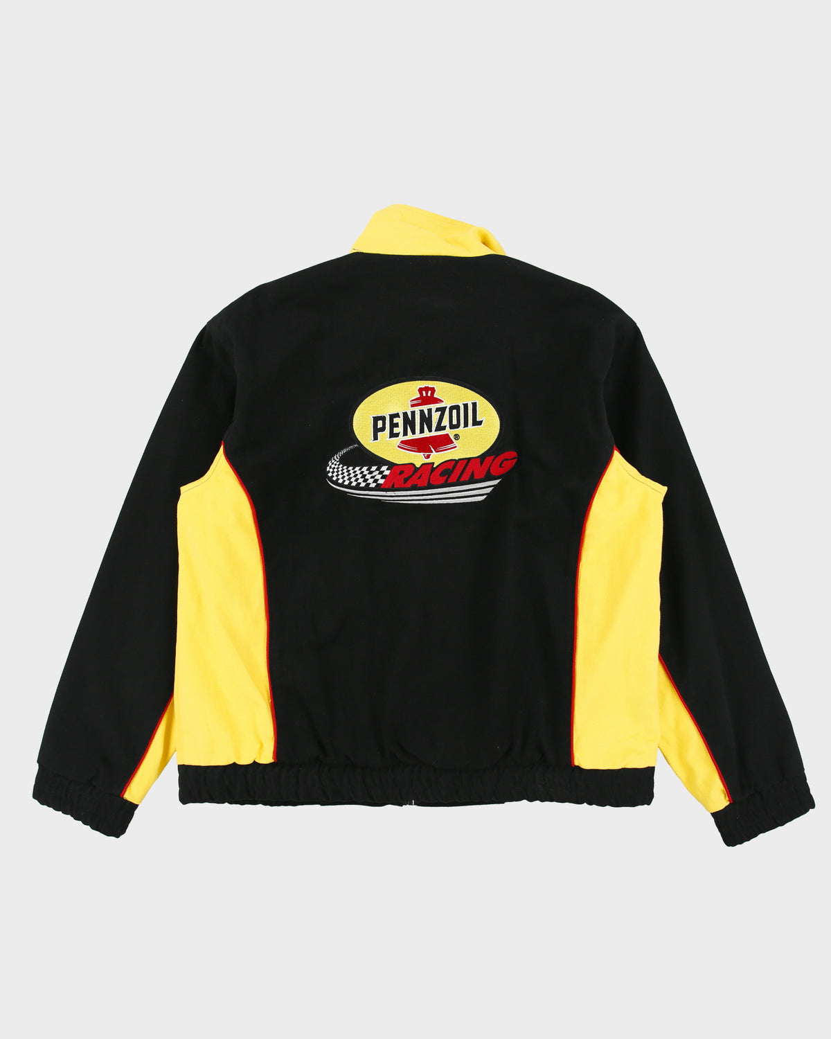 Vintage 1990s Pennzoil Racing Canvas Embroidered Pit Lane Motorsport Bomber Jacket - XL