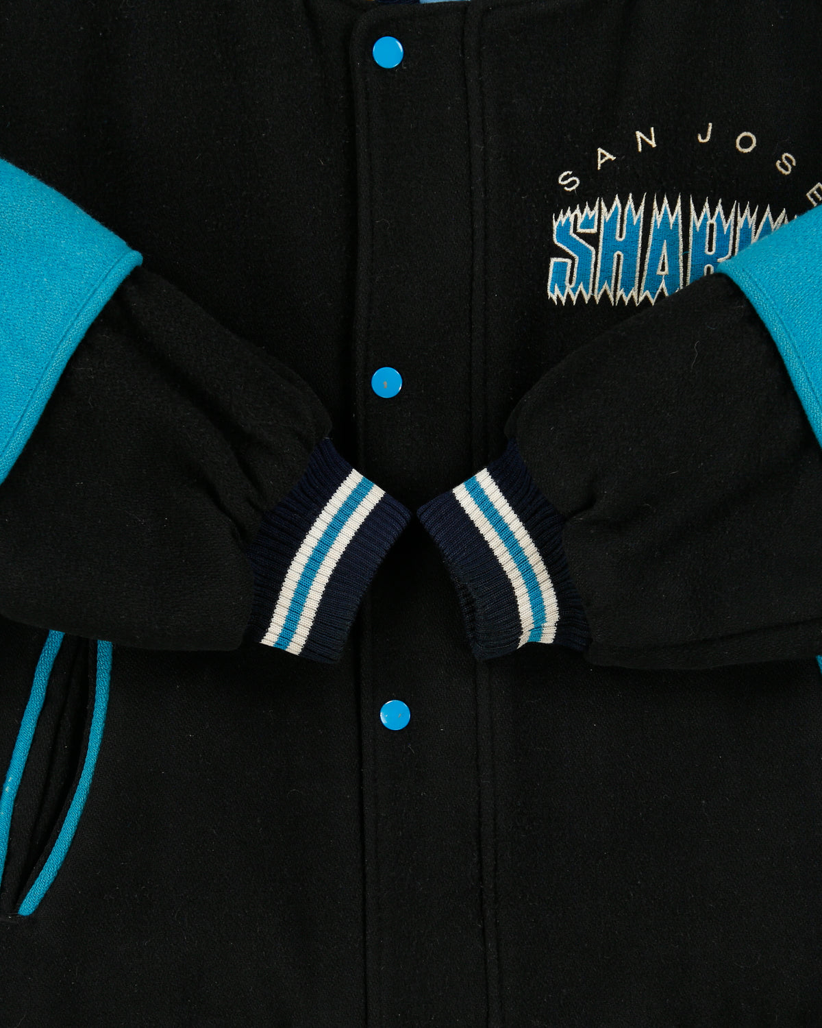 Vintage 1994 Starter San Jose Sharks NHL Wool Blend Patch Embroidered Varsity Letterman Jacket - M