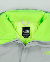 Vintage The North Face Pale Grey / Volt Green Waterproof Hyvent Jacket - L
