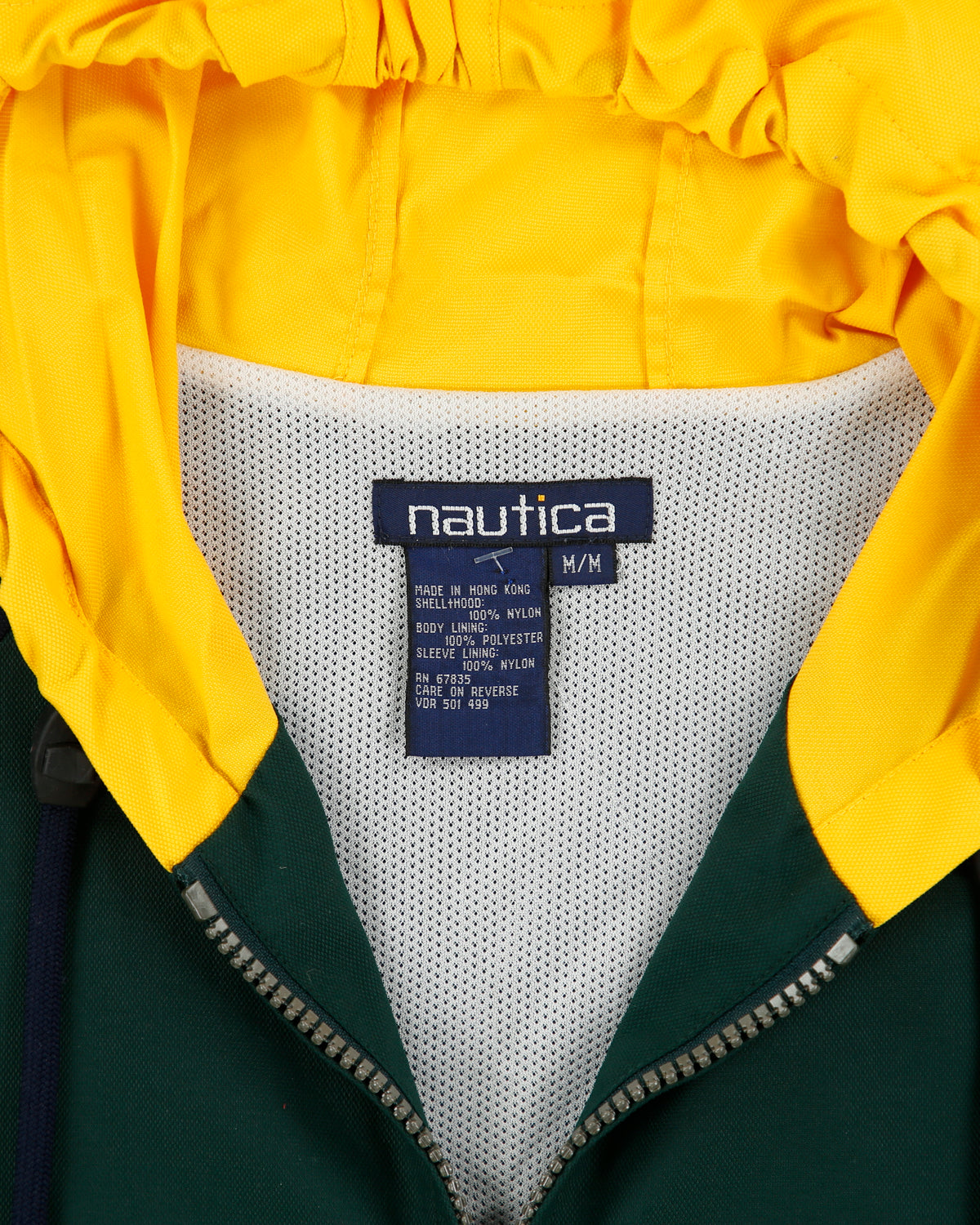 Vintage 1990s Nautica Colourblock Woven Shell Waterproof Windbreaker Sailing Jacket - M
