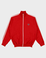 Vintage Fred Perry Heavyweight Stripe Taped Classic Funnel Neck Track Jacket - M