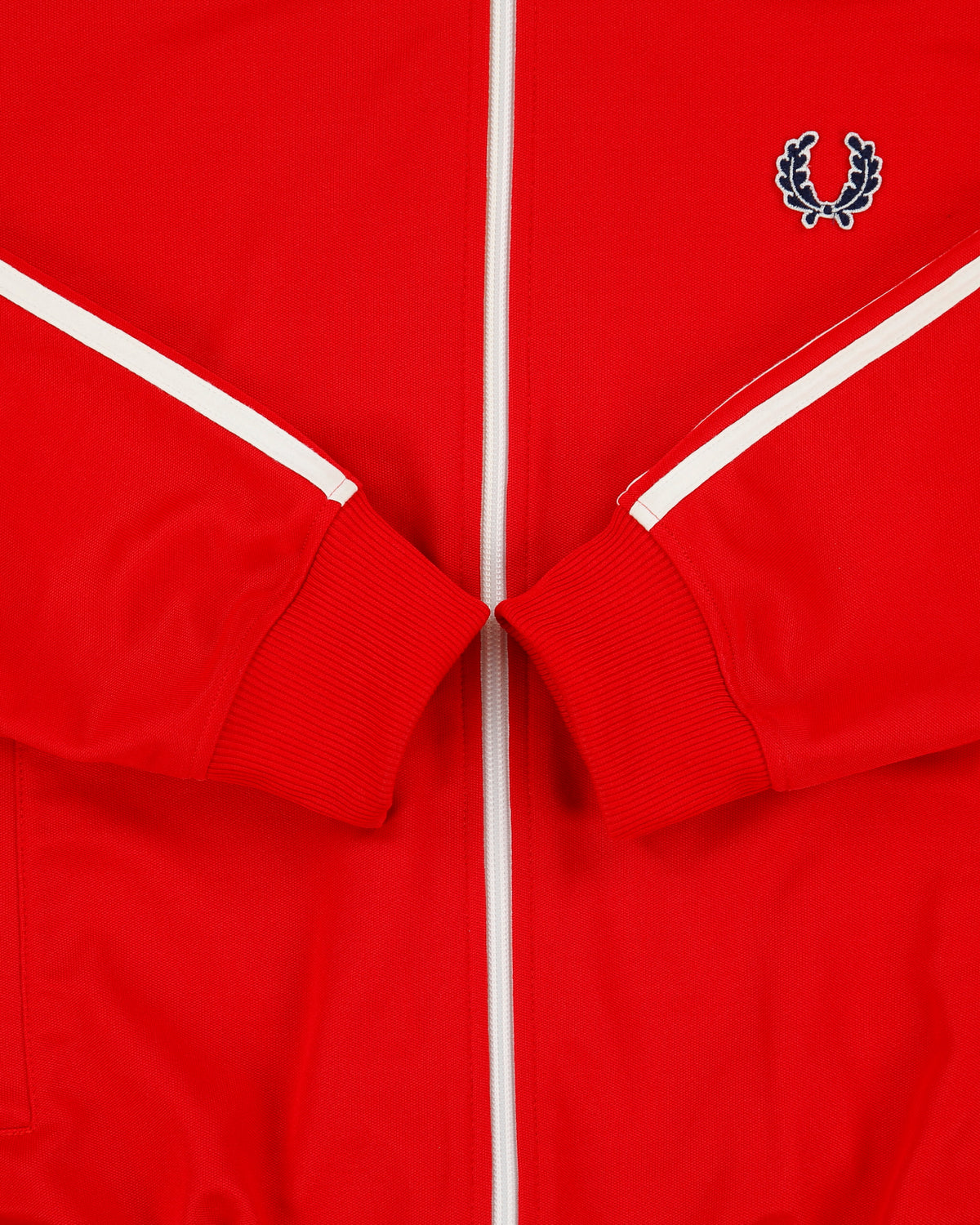Vintage Fred Perry Heavyweight Stripe Taped Classic Funnel Neck Track Jacket - M