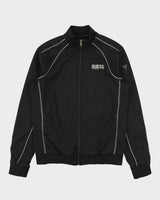 Vintage Guess Contrast Stitch Satin Shell Funnel Neck Track Jacket - M