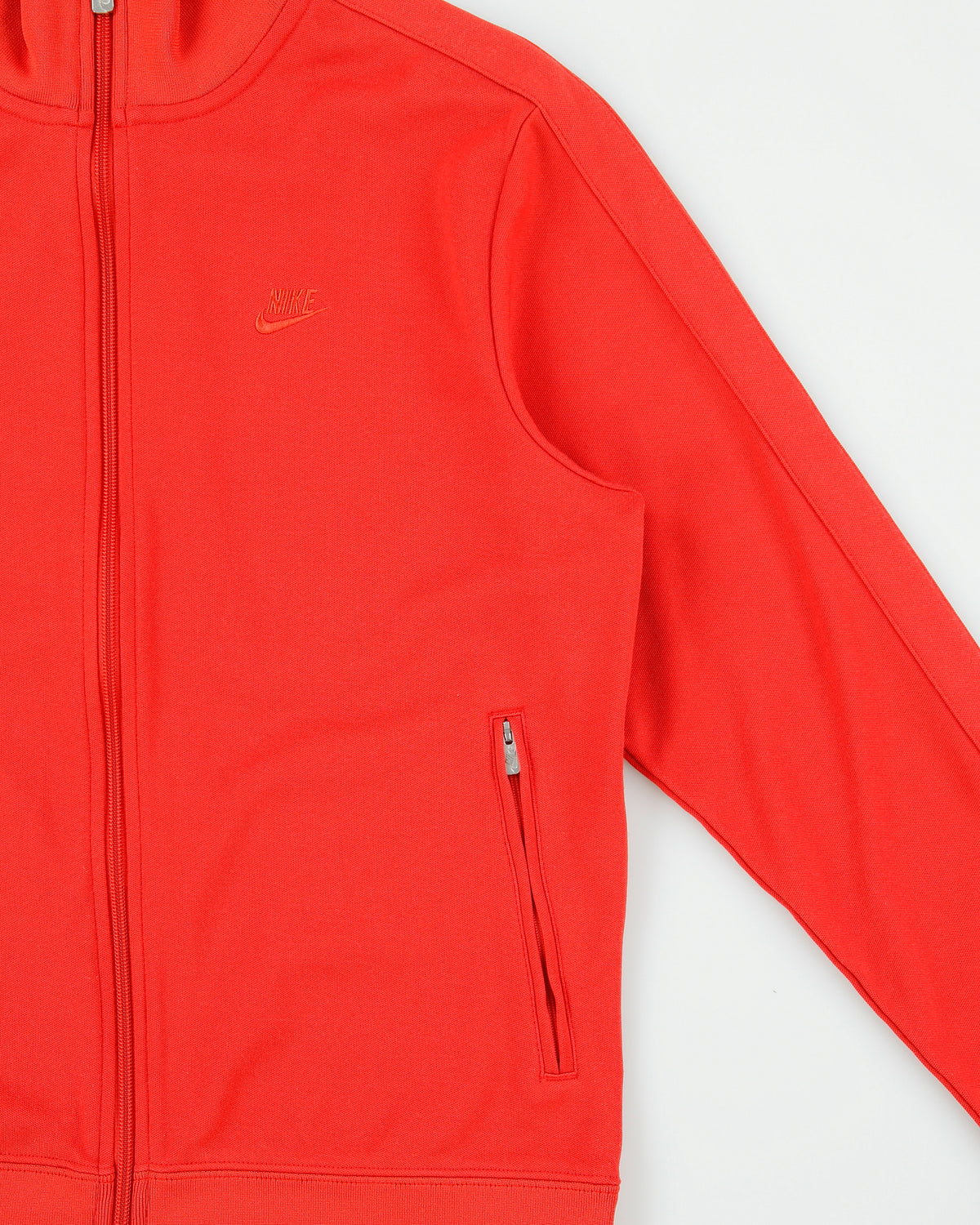Vintage Y2K 00s Nike Pastel Red Heavyweight Taped Funnel Neck Track Jacket - XL