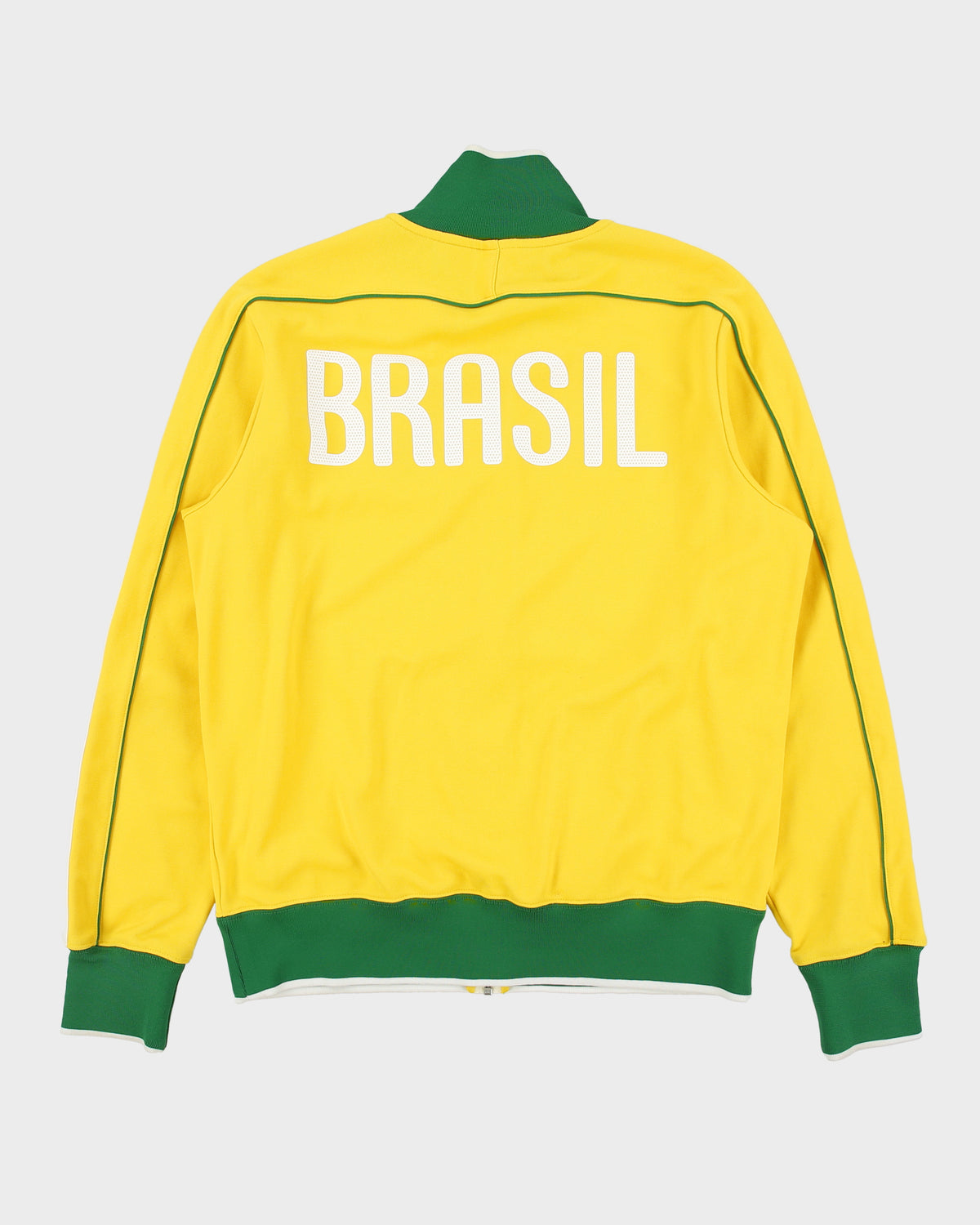 Vintage Nike Brazil Football 2010 FIFA World Cup Heavyweight Funnel Neck Training Track Jacket - M