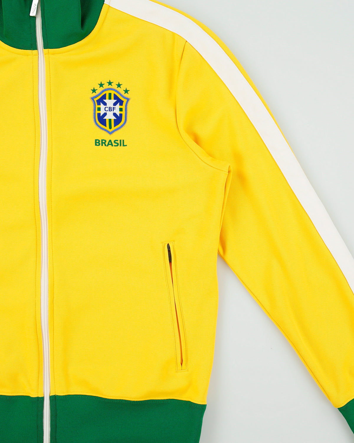 Vintage Nike Brazil Football 2010 FIFA World Cup Heavyweight Funnel Neck Training Track Jacket - M