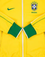 Vintage Nike Brazil Football 2010 FIFA World Cup Heavyweight Funnel Neck Training Track Jacket - M