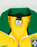 Vintage Nike Brazil Football 2010 FIFA World Cup Heavyweight Funnel Neck Training Track Jacket - M