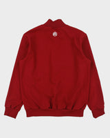 2025-26 Adidas Originals Arsenal FC Terrace Icon Collegiate Burgundy Heavyweight Funnel Neck Football Track Jacket - L