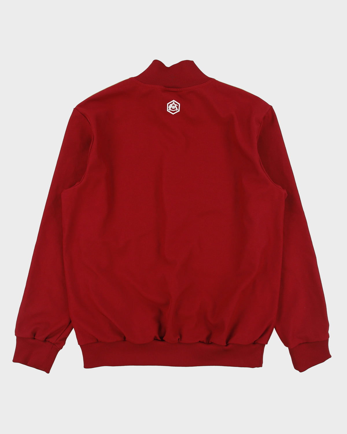 2025-26 Adidas Originals Arsenal FC Terrace Icon Collegiate Burgundy Heavyweight Funnel Neck Football Track Jacket - L