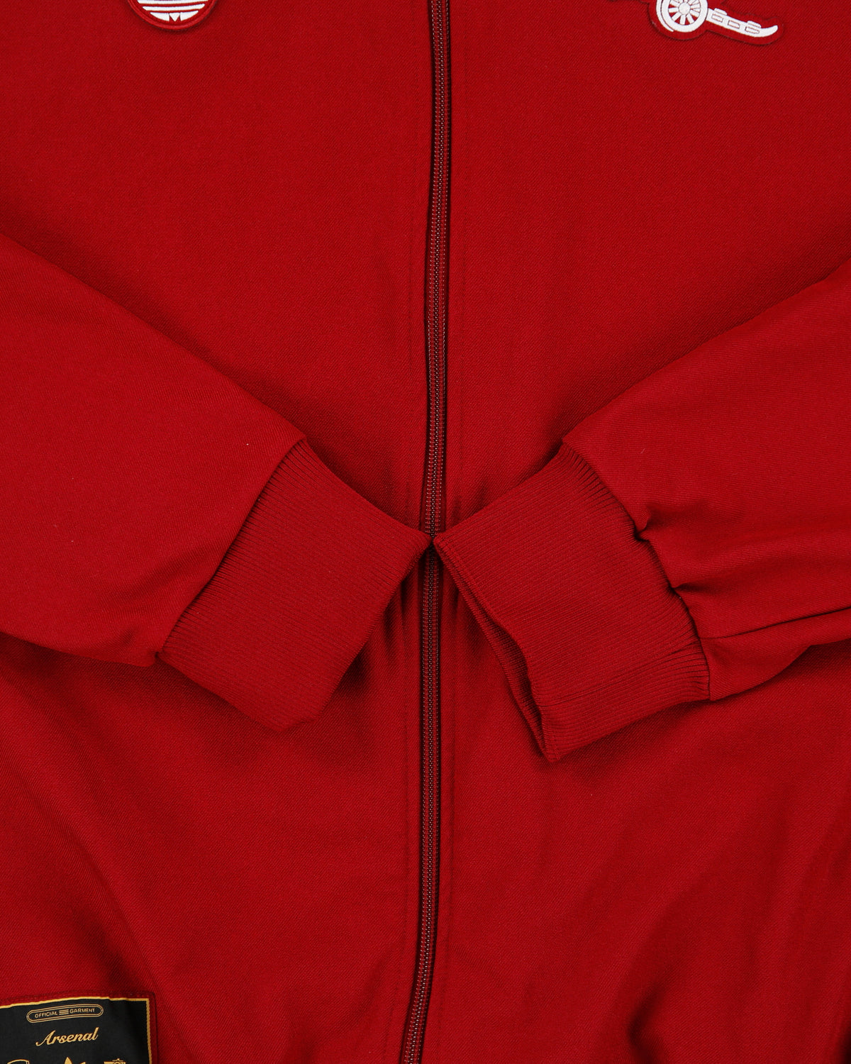 2025-26 Adidas Originals Arsenal FC Terrace Icon Collegiate Burgundy Heavyweight Funnel Neck Football Track Jacket - L
