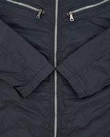 Vintage Guess Navy Shell Cafe Racer Moto Jacket - XL