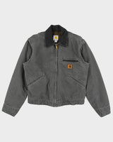 Vintage Carhartt J97 GVL Gravel Detroit Blanket Lined Sandstone Duck Canvas Workwear Jacket - S