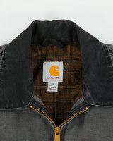 Vintage Carhartt J97 GVL Gravel Detroit Blanket Lined Sandstone Duck Canvas Workwear Jacket - S