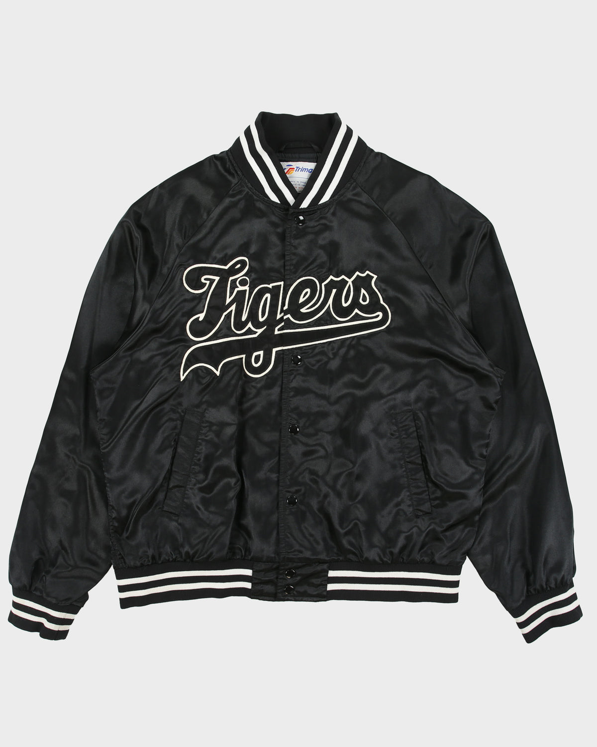 Vintage 1990s Detroit Tigers MLB Trimark Satin Stitched Varsity Baseball Jacket - XL