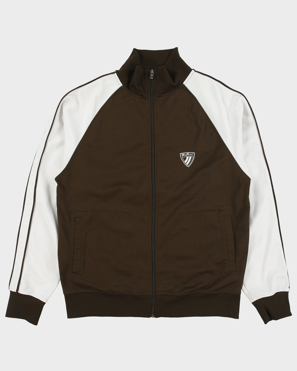 Vintage Y2K 00s Rip Curl Classic Taped Funnel Neck Crest Track Jacket - XL