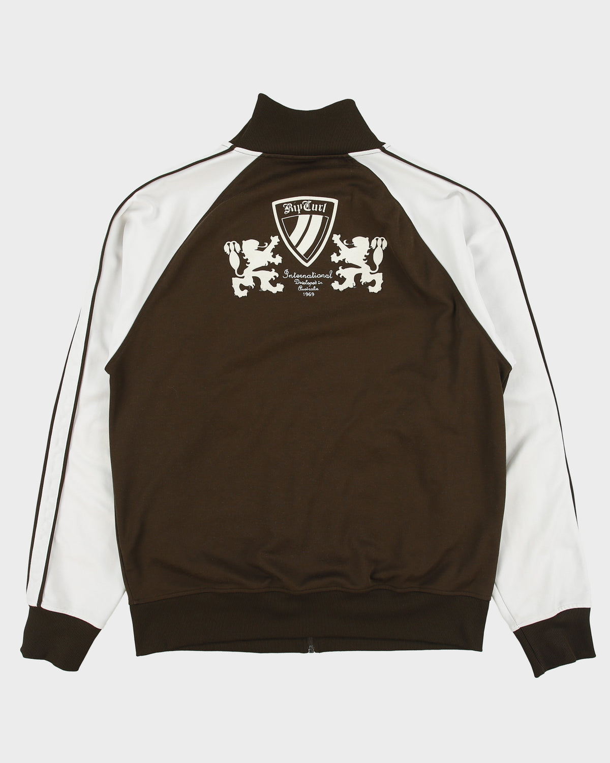 Vintage Y2K 00s Rip Curl Classic Taped Funnel Neck Crest Track Jacket - XL