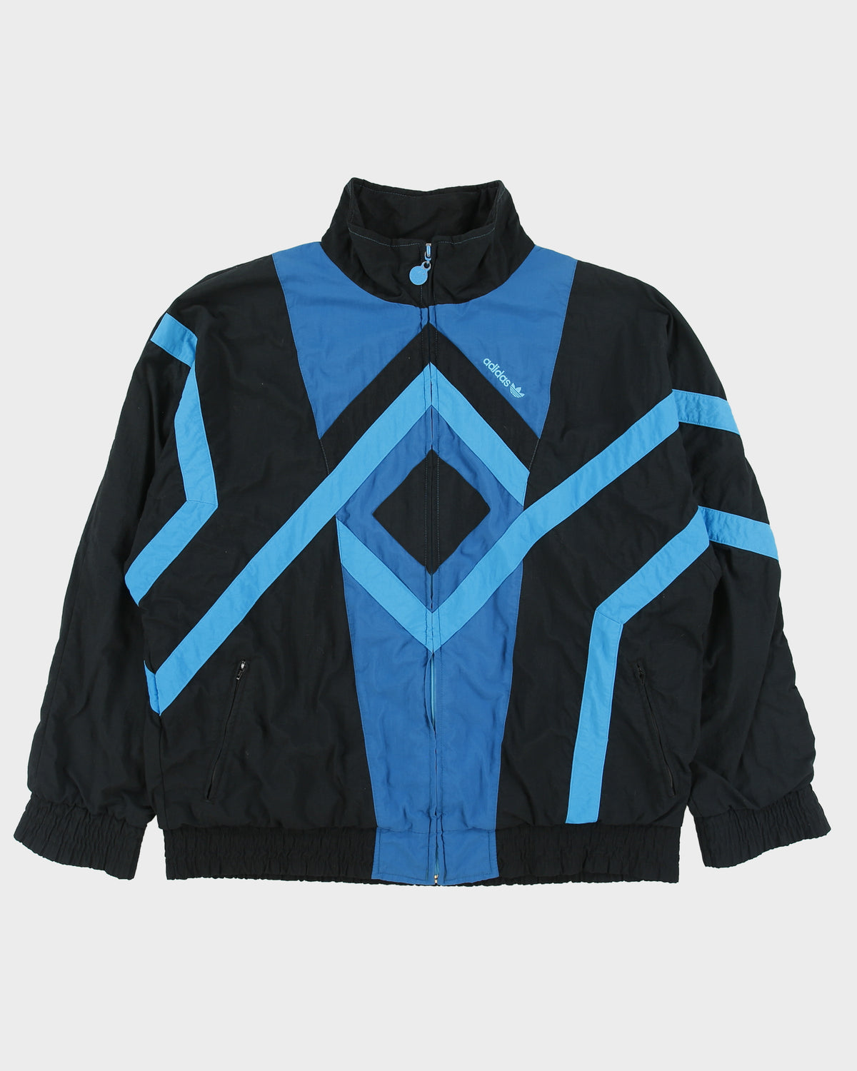 Vintage 1992 Adidas Originals Diamond Embroidered Classic Shell Track Jacket - M