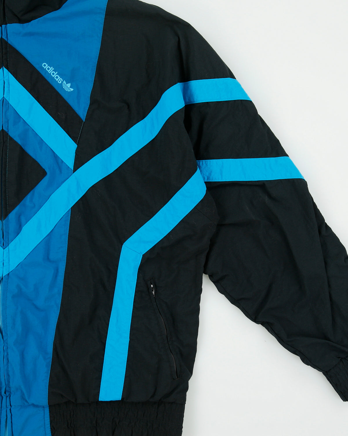 Vintage 1992 Adidas Originals Diamond Embroidered Classic Shell Track Jacket - M