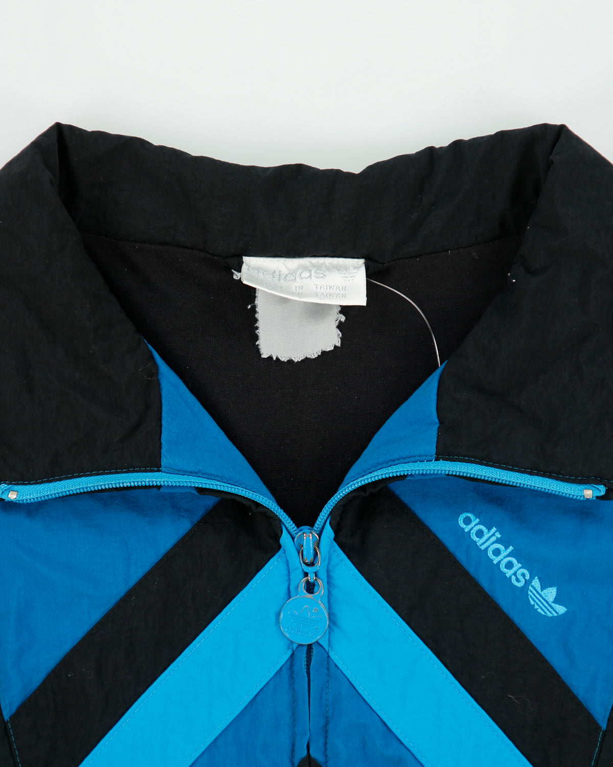 Vintage 1992 Adidas Originals Diamond Embroidered Classic Shell Track Jacket - M
