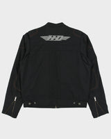Vintage Y2K 00s Harley Davidson Chain Stitch Canvas Shell Cafe Racer Moto Jacket - M