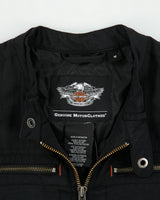 Vintage Y2K 00s Harley Davidson Chain Stitch Canvas Shell Cafe Racer Moto Jacket - M