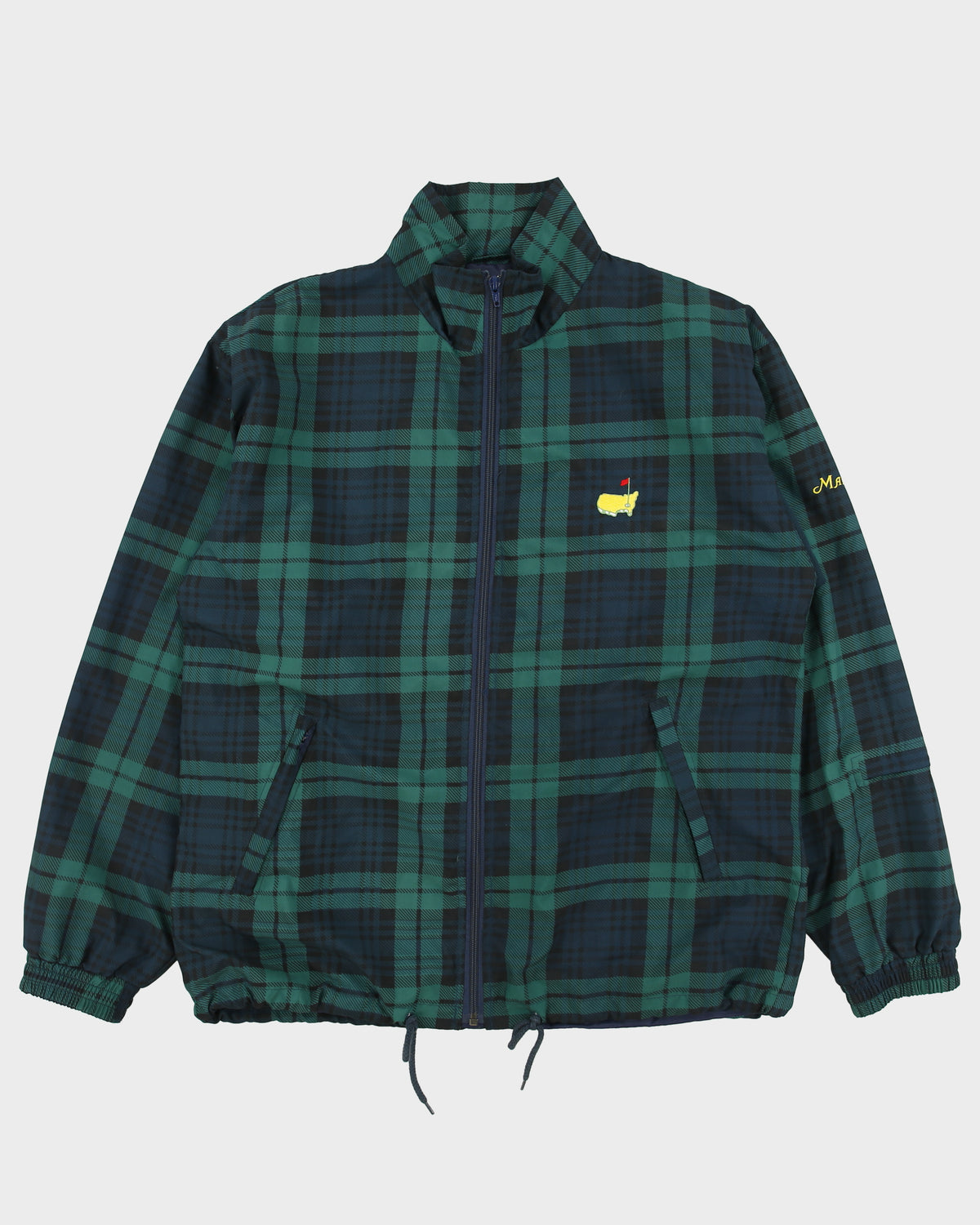 Vintage 1996 Slazenger Augusta National Shop Golf Masters Tartan Made In USA Soft Shell Windbreaker Jacket - M