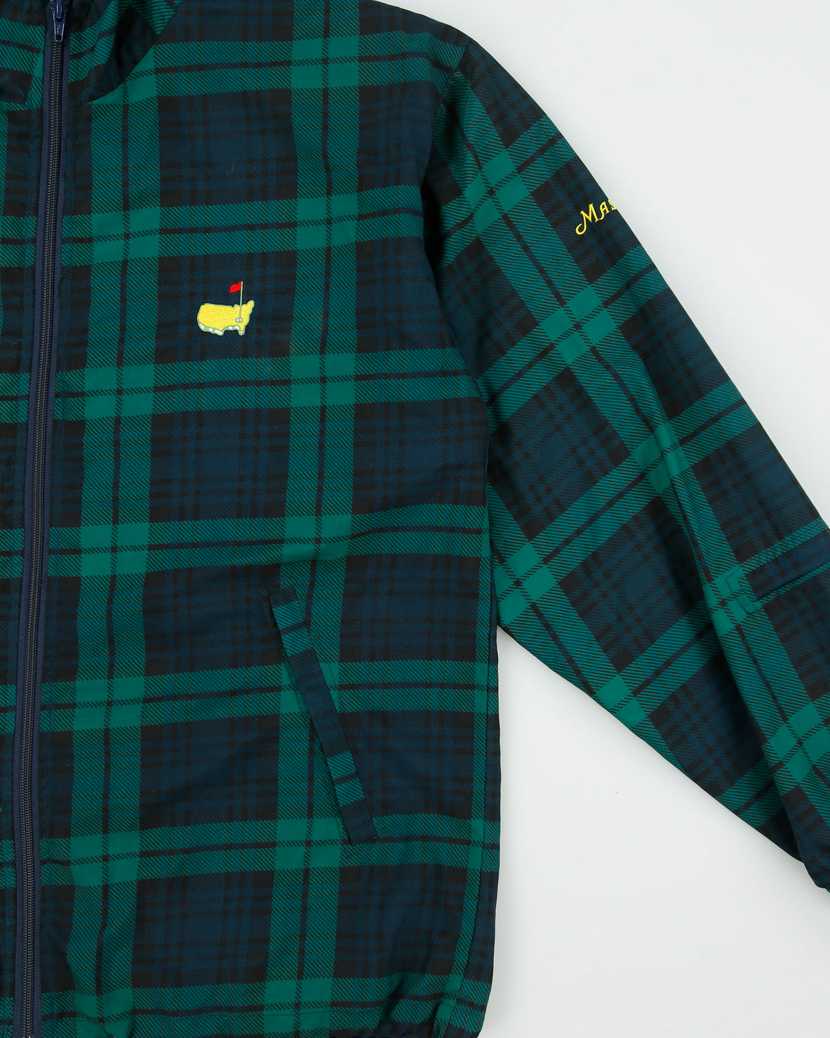 Vintage 1996 Slazenger Augusta National Shop Golf Masters Tartan Made In USA Soft Shell Windbreaker Jacket - M
